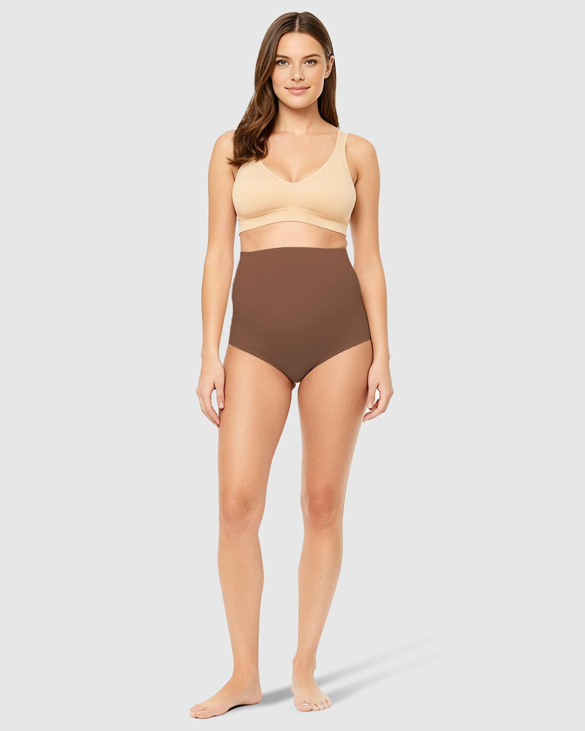 High-Waist Seamless Belly-Support Maternity Underwear