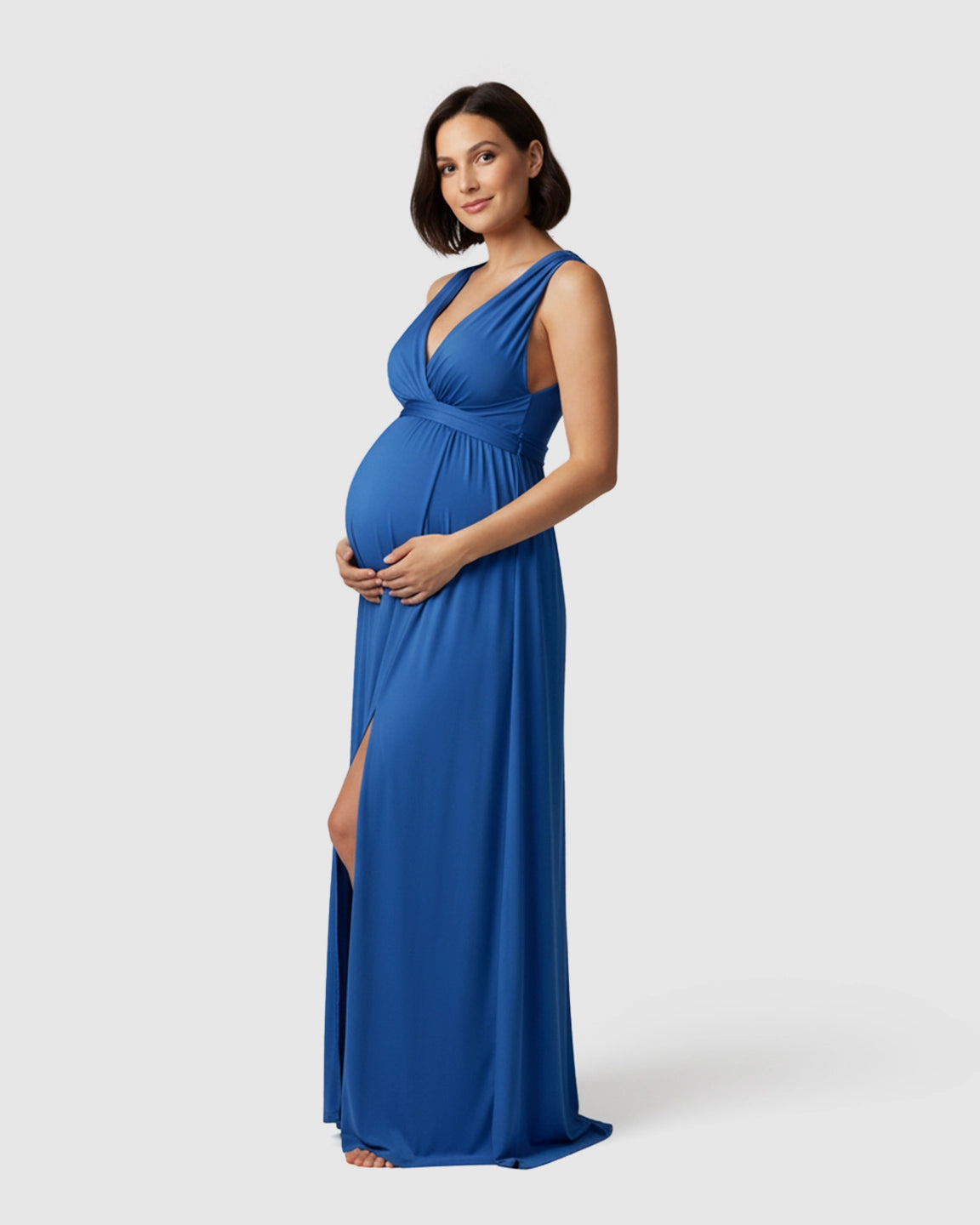 Cross Back A-Line Skirt Maternity Gown