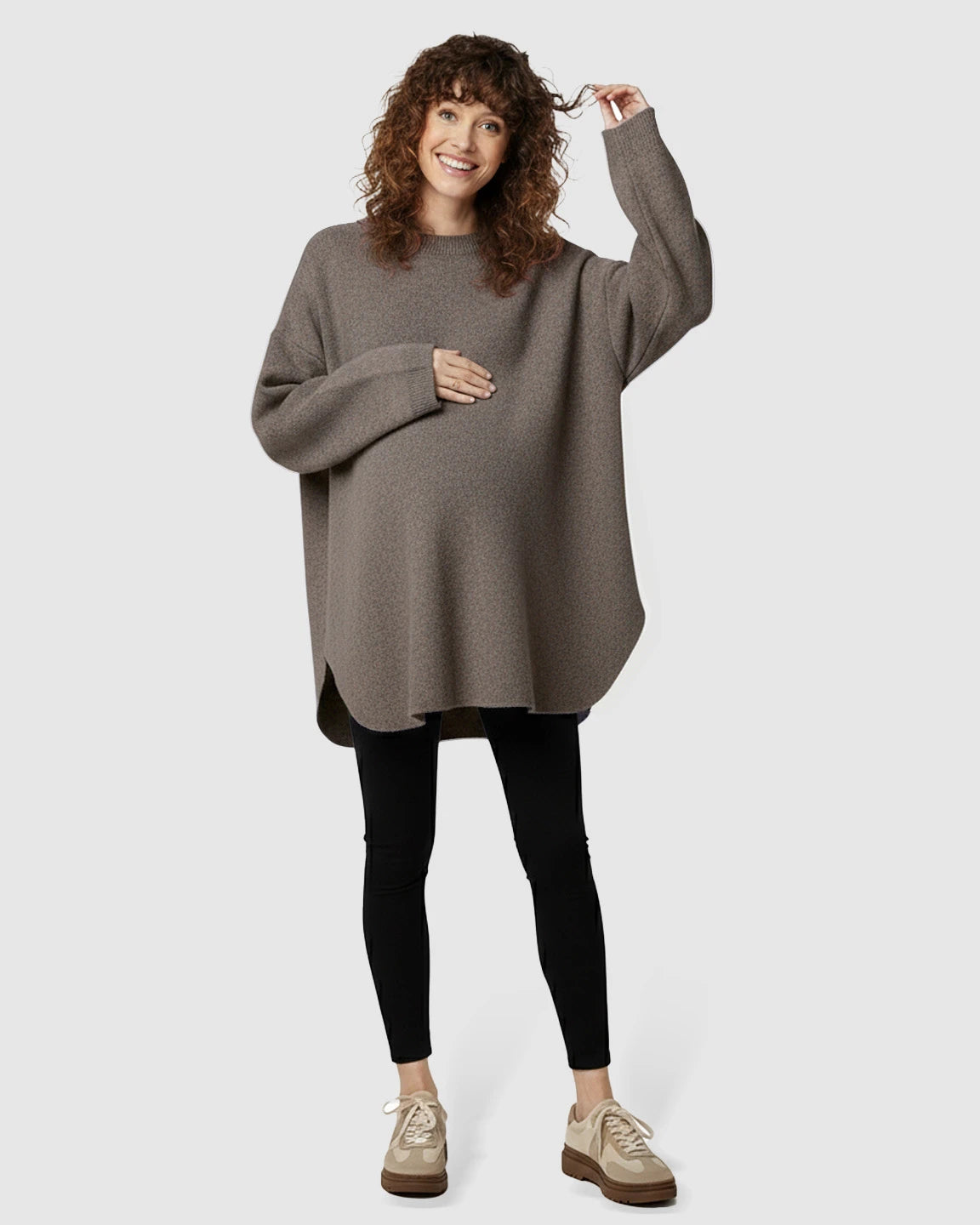 Cozy Woolen Loose-Fit Maternity Sweater