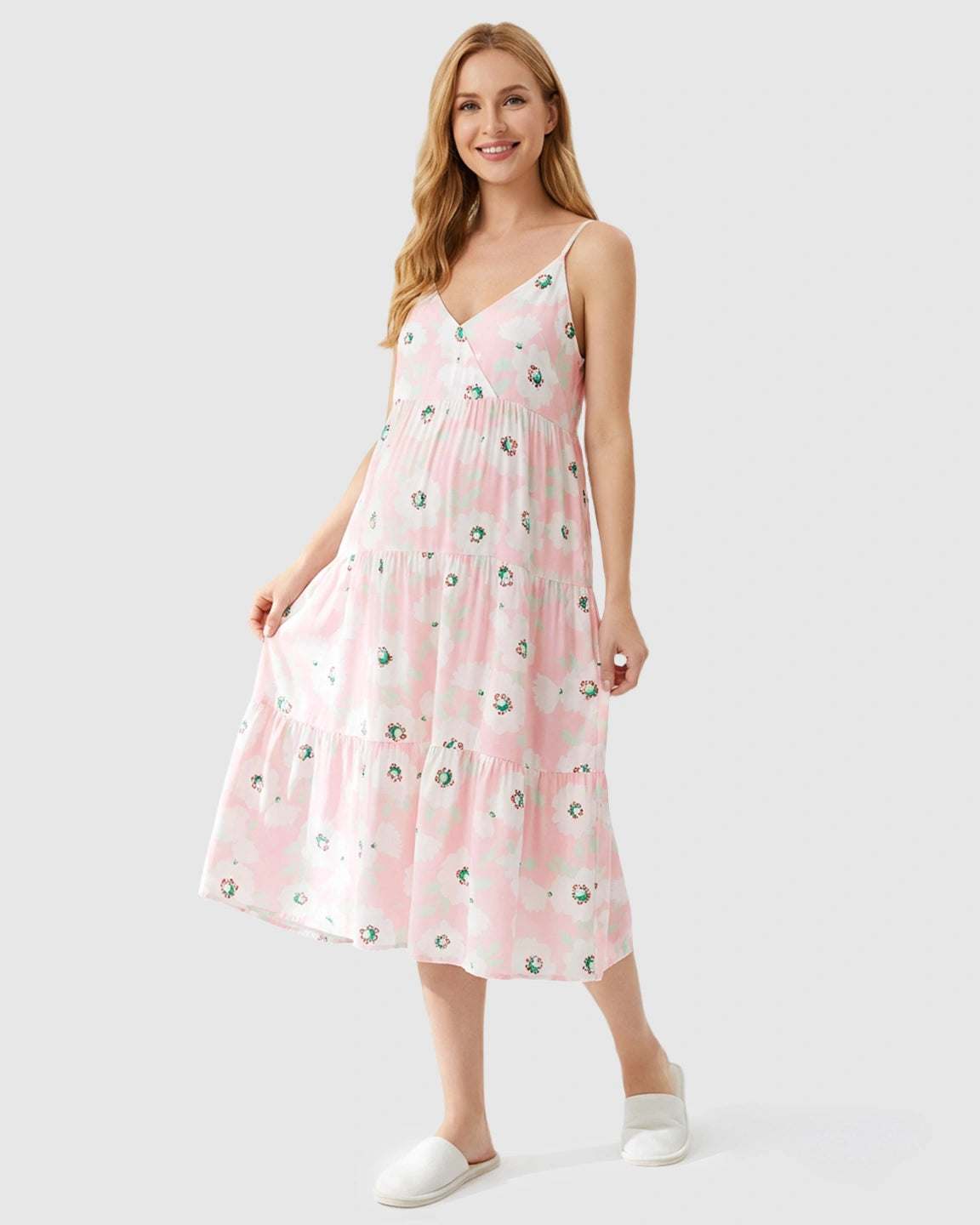 Sleeveless Empire Waist Maternity Nightdress