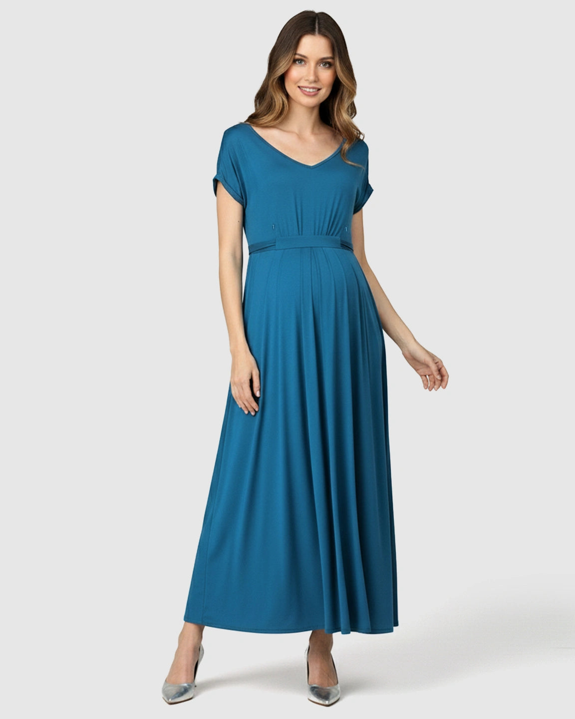Empire Waist Flowy Maternity Maxi Dress