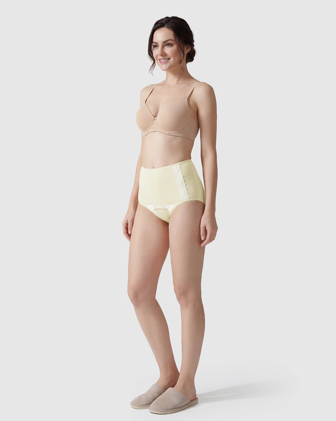 Removable Pad Mid-Waist Menstrual Maternity Panty