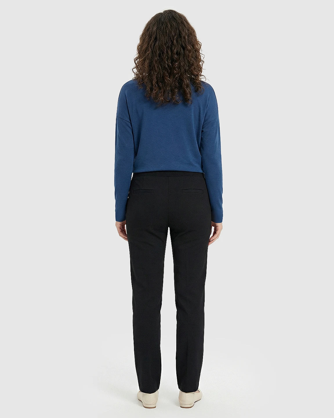 High-Waist Cigarette Cut Maternity Trousers