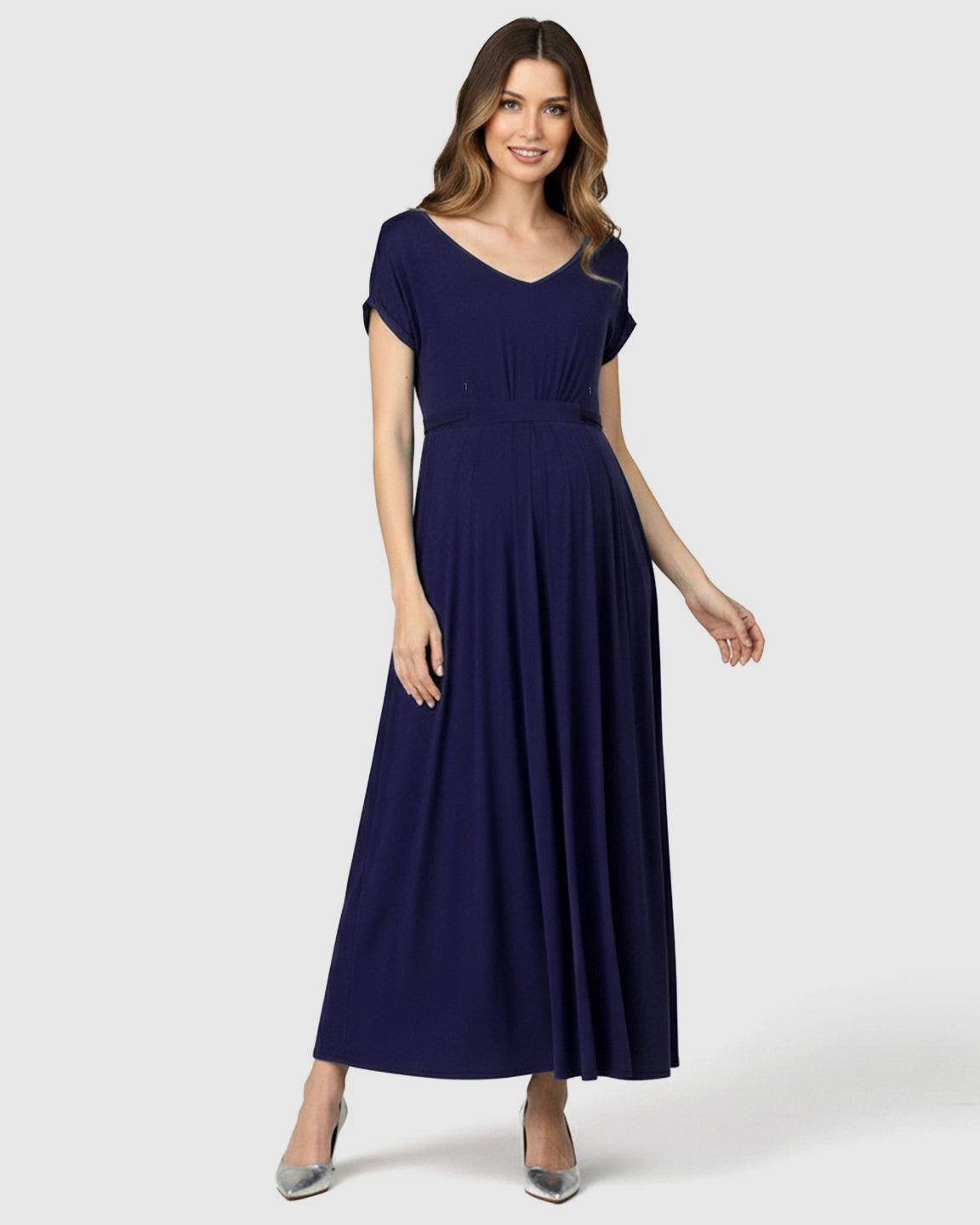 Empire Waist Flowy Maternity Maxi Dress