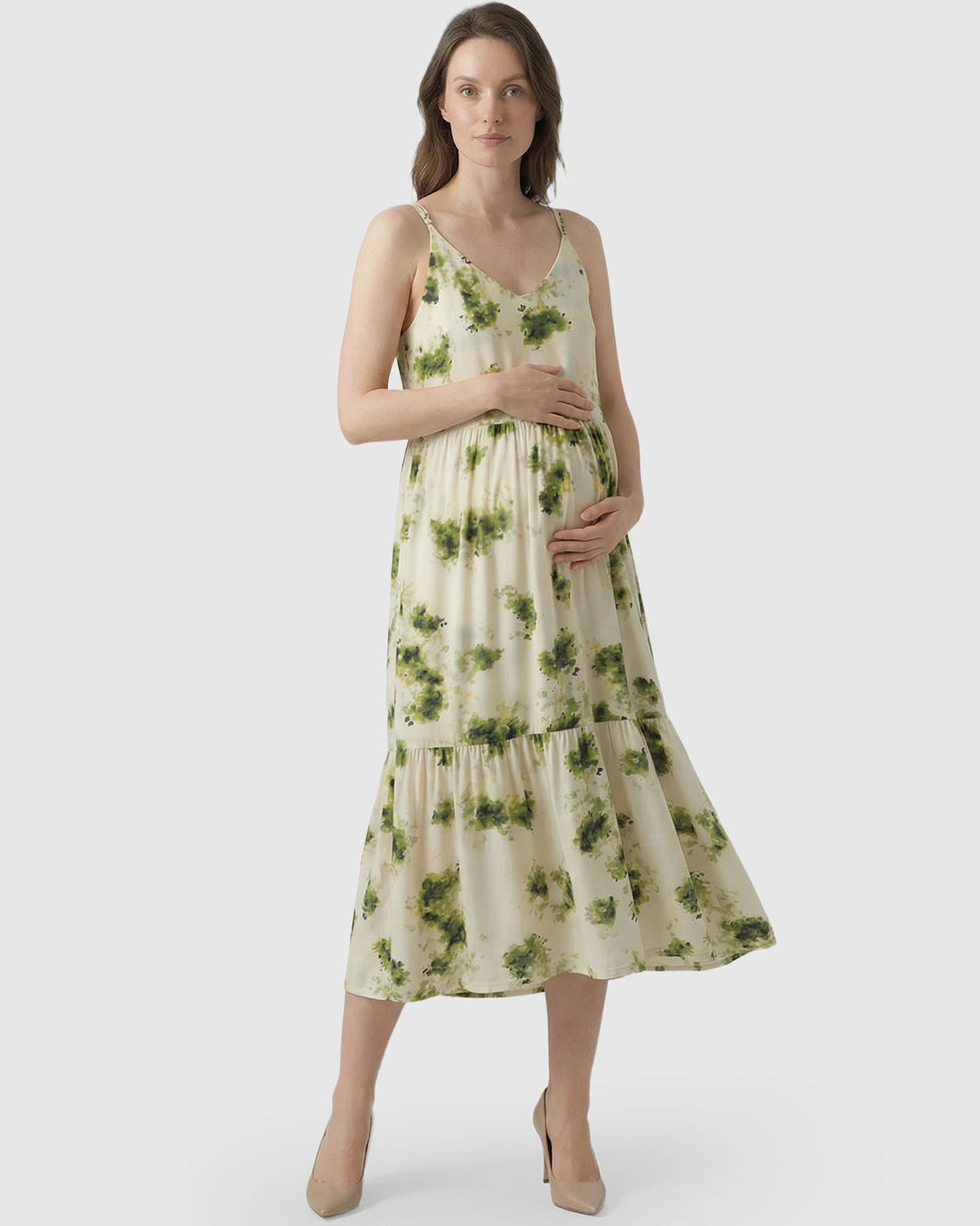 Built-In Bra Camisole Style Maternity Sleep Dress