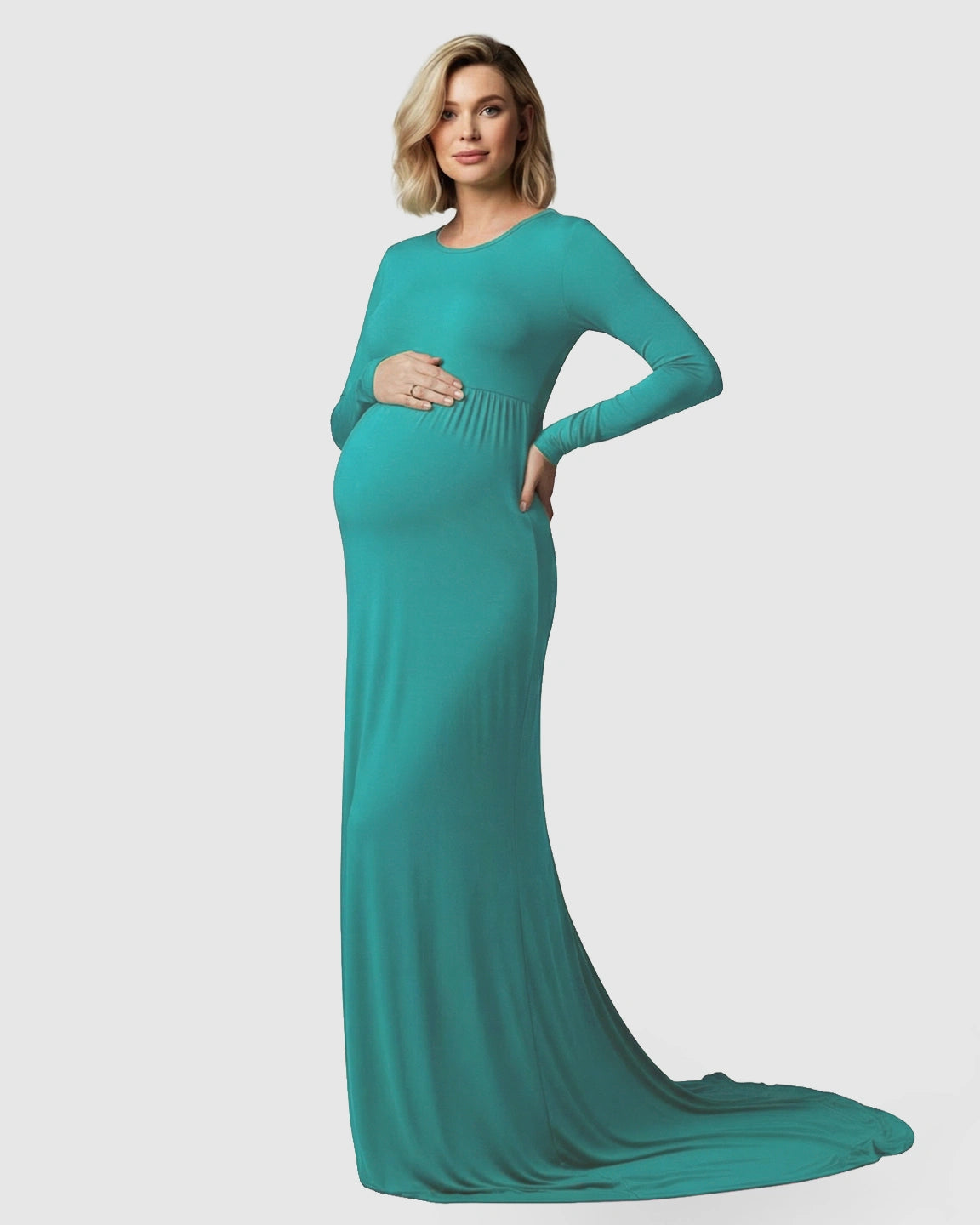 Empire Waist Elegant Maternity Photoshoot Dress
