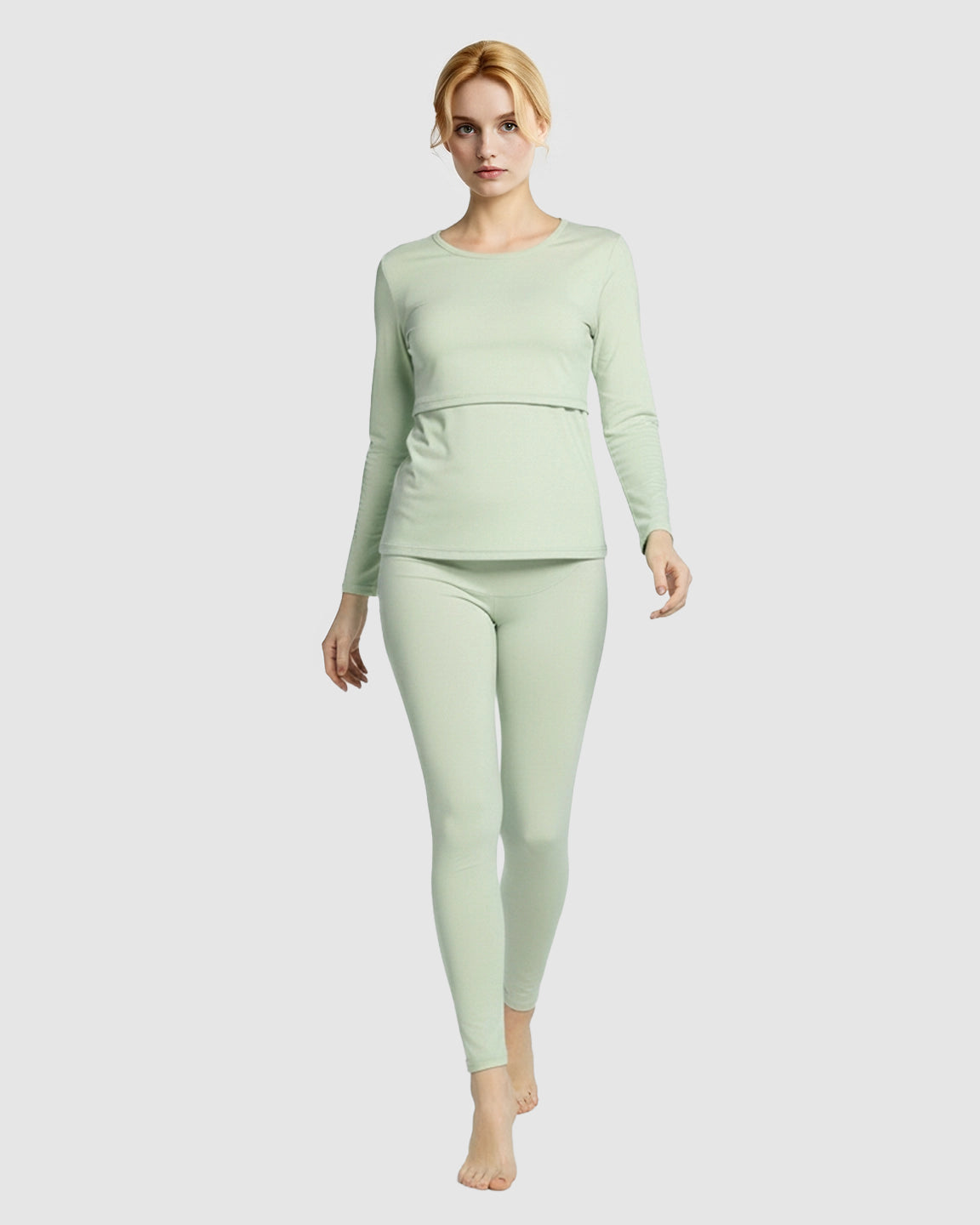 Thick Cotton Nursing Maternity Pajama Set