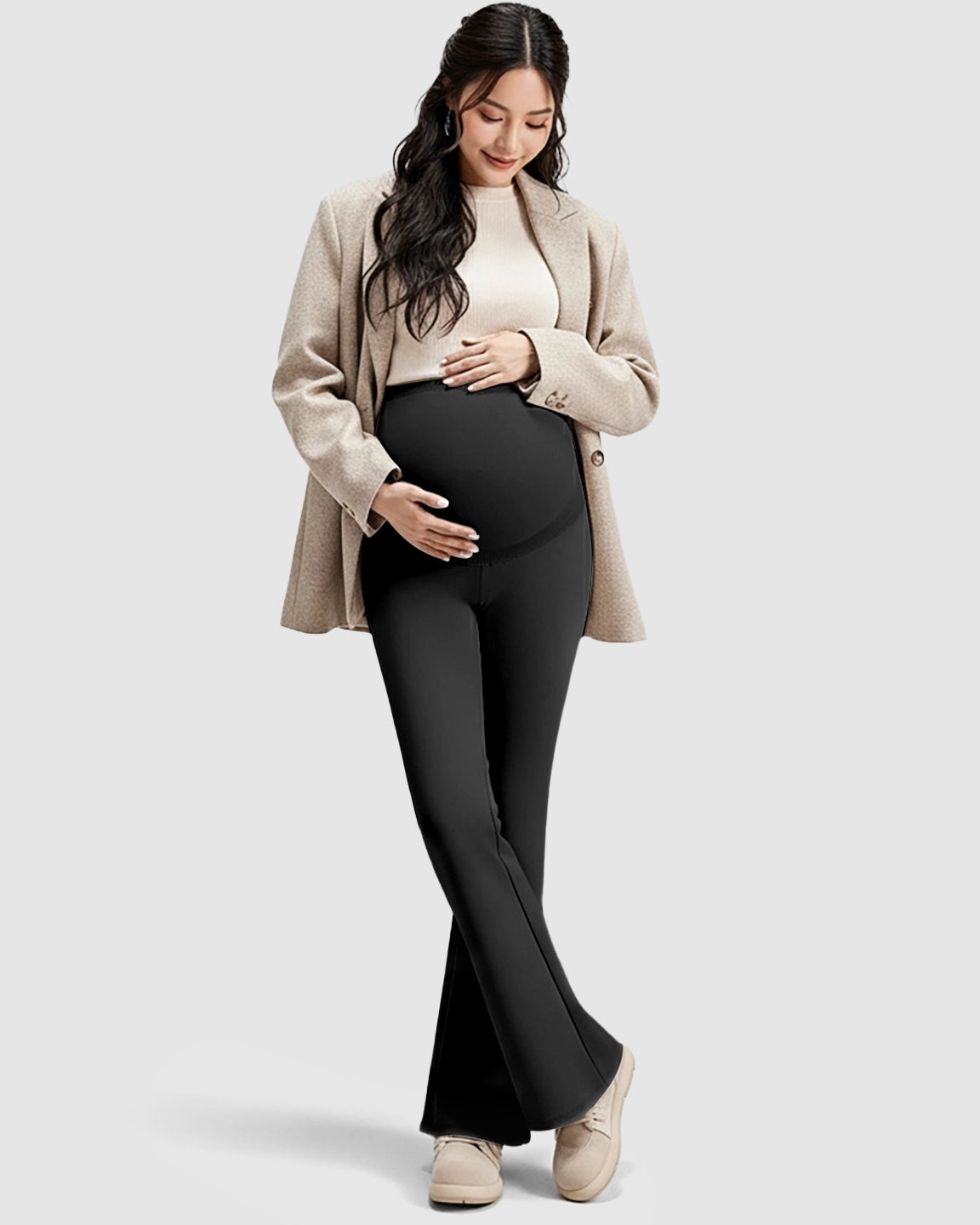 High-Waist Belly Support Maternity Pants