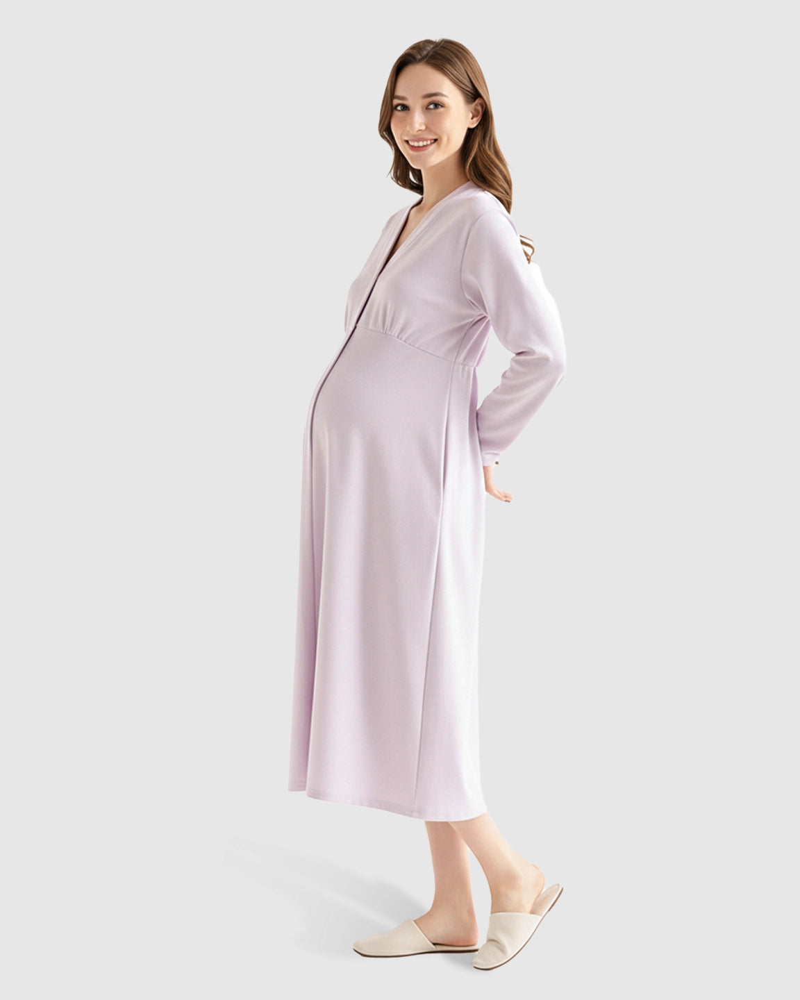 Cotton V-Neck Nursing & Maternity Top