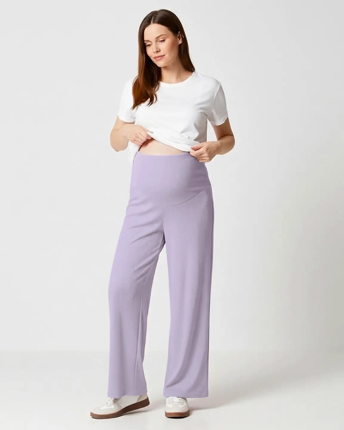 Soft Wide-Leg Stretch Maternity Pants