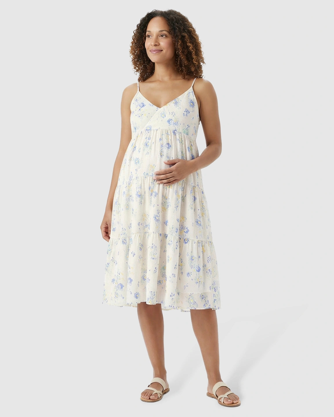 Spaghetti Strapped Flowing Maternity Nightdress