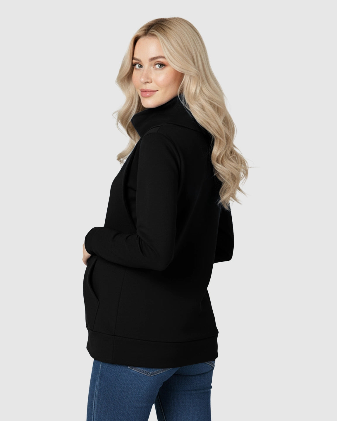 High Cowl Neck Stylish Maternity Nursing Top