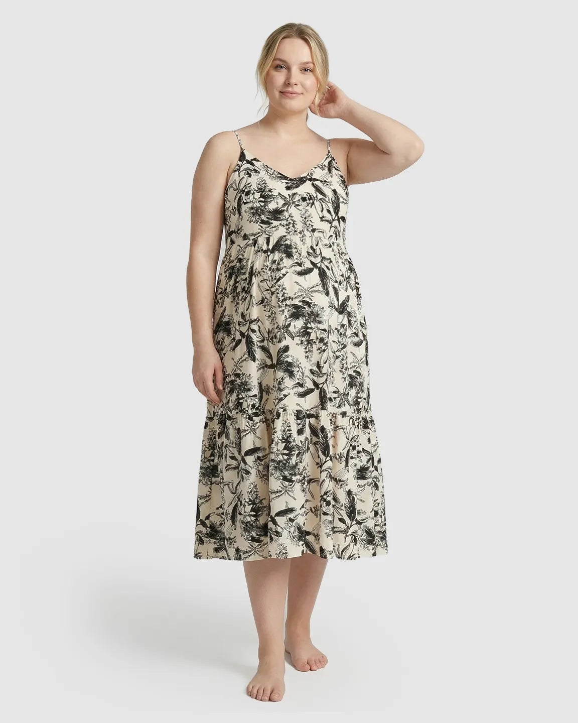 Botanical Print Camisole Loose H-line Maternity Nightdress
