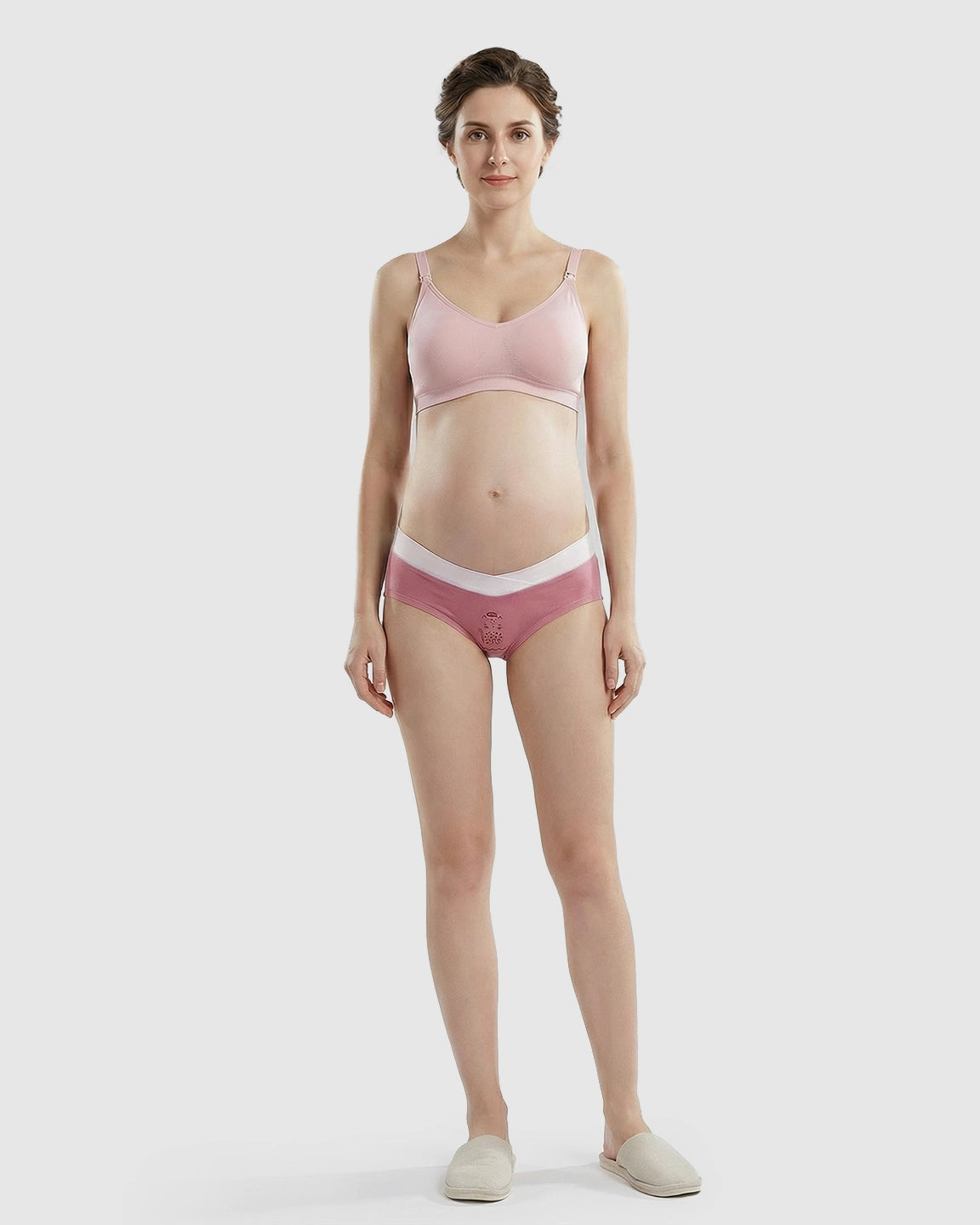 Cross Abdomen-Support Low-Waist Maternity Panties