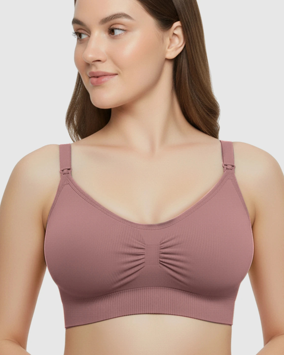 Soft Seamless Front-Open Nursing Bra