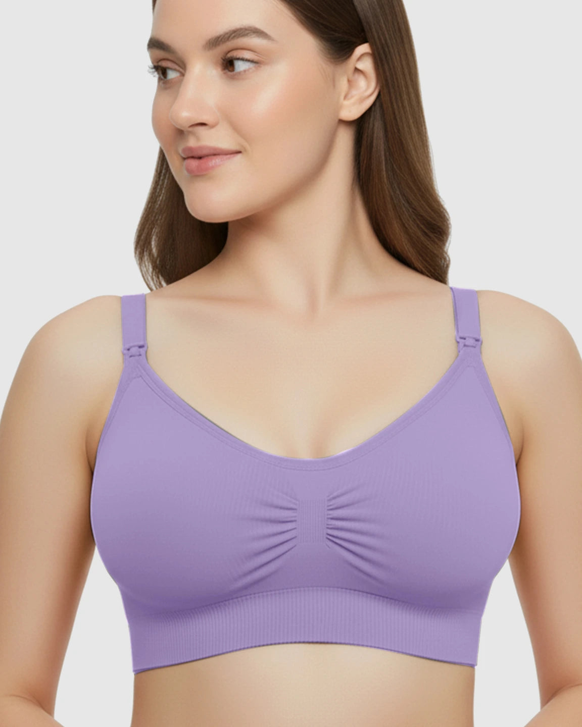 Soft Seamless Front-Open Nursing Bra