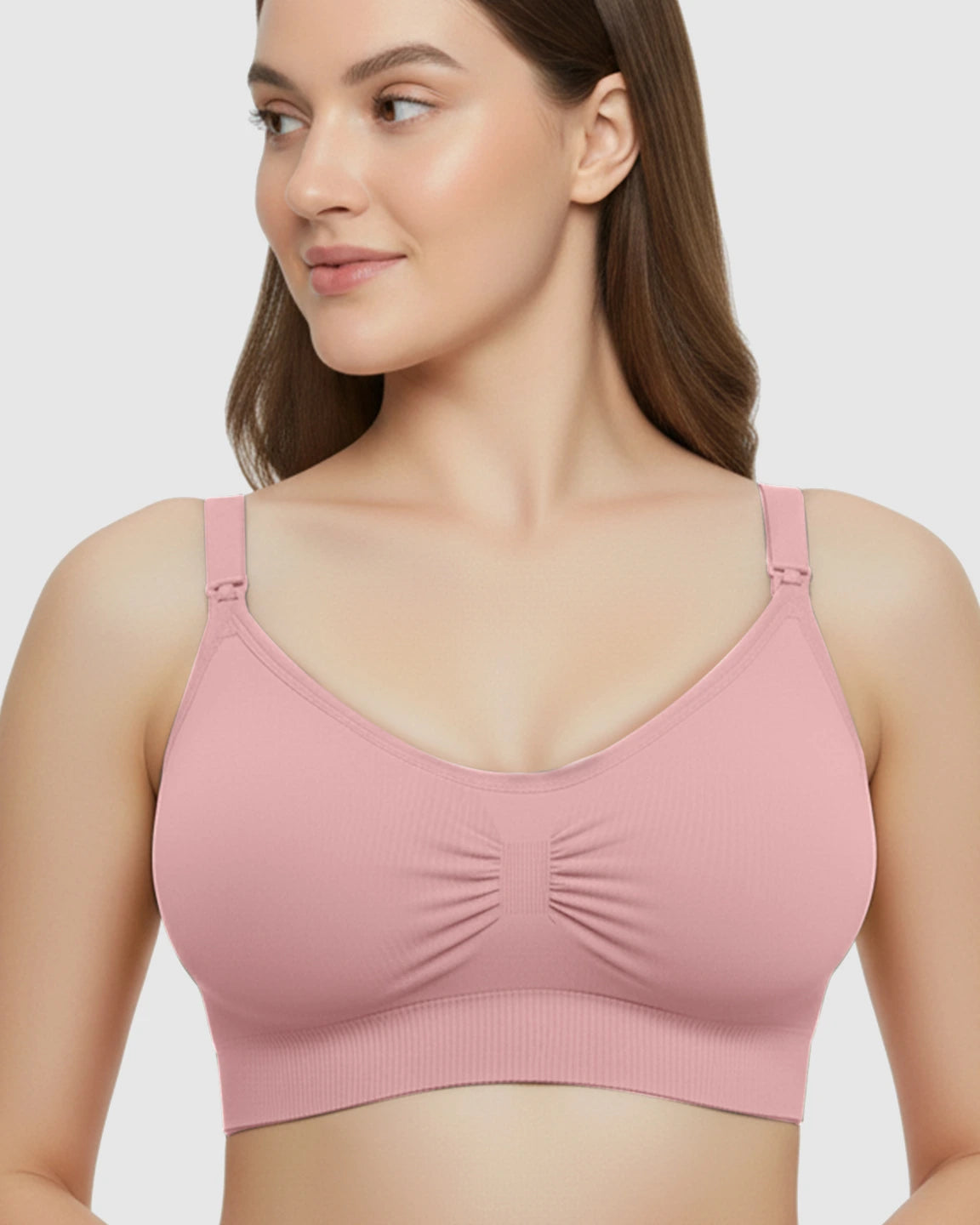 Soft Seamless Front-Open Nursing Bra