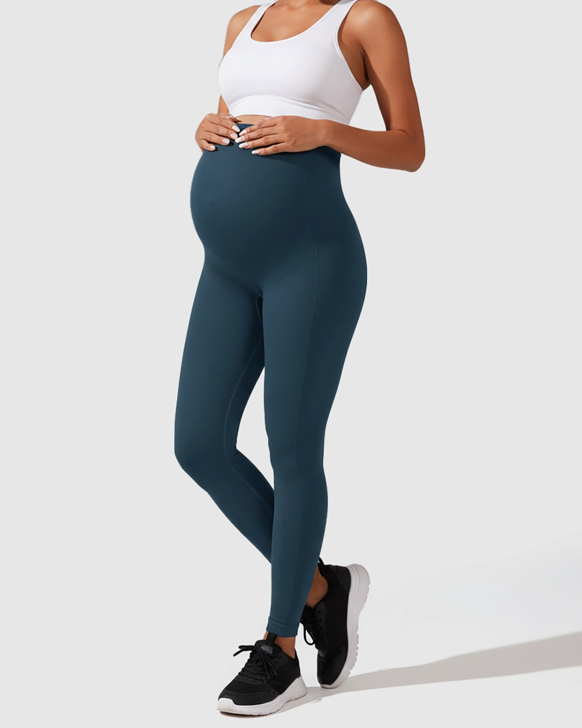 Seamless M-shape Maternity Leggings