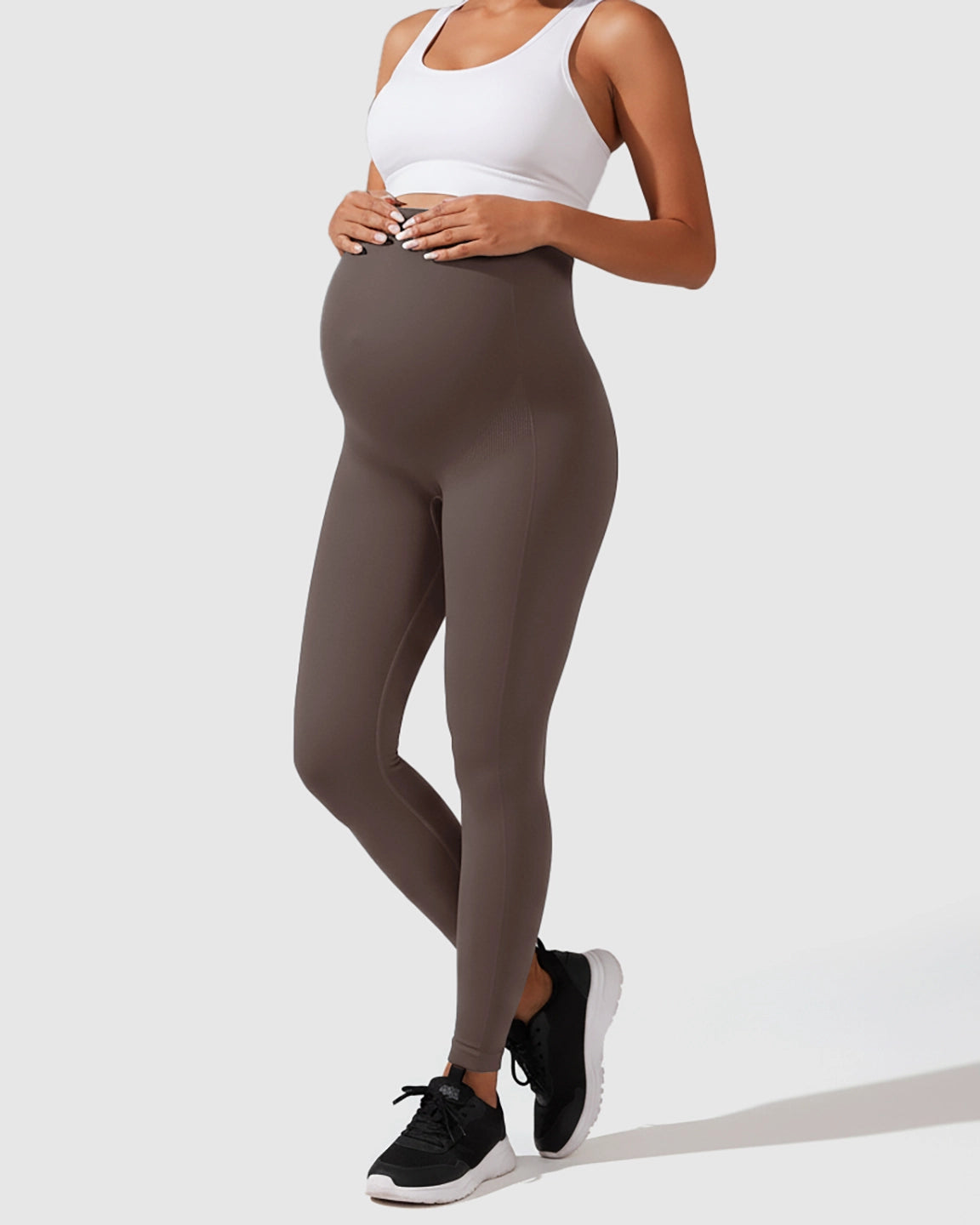 Seamless M-shape Maternity Leggings