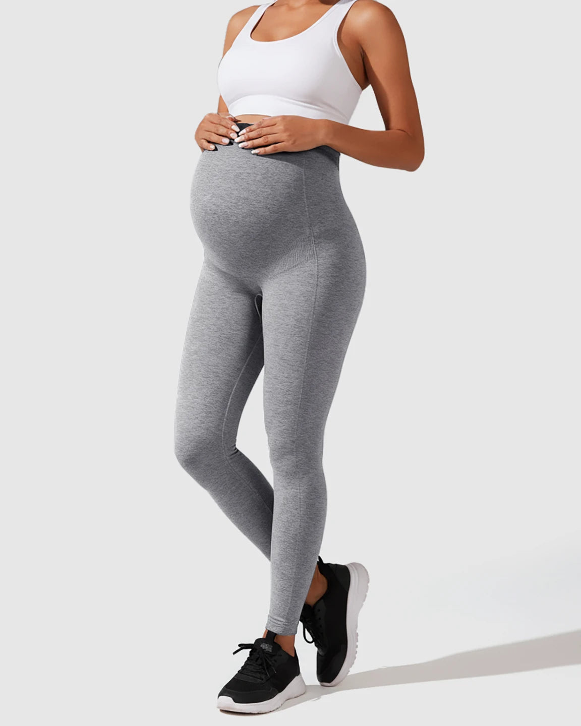 Seamless M-shape Maternity Leggings