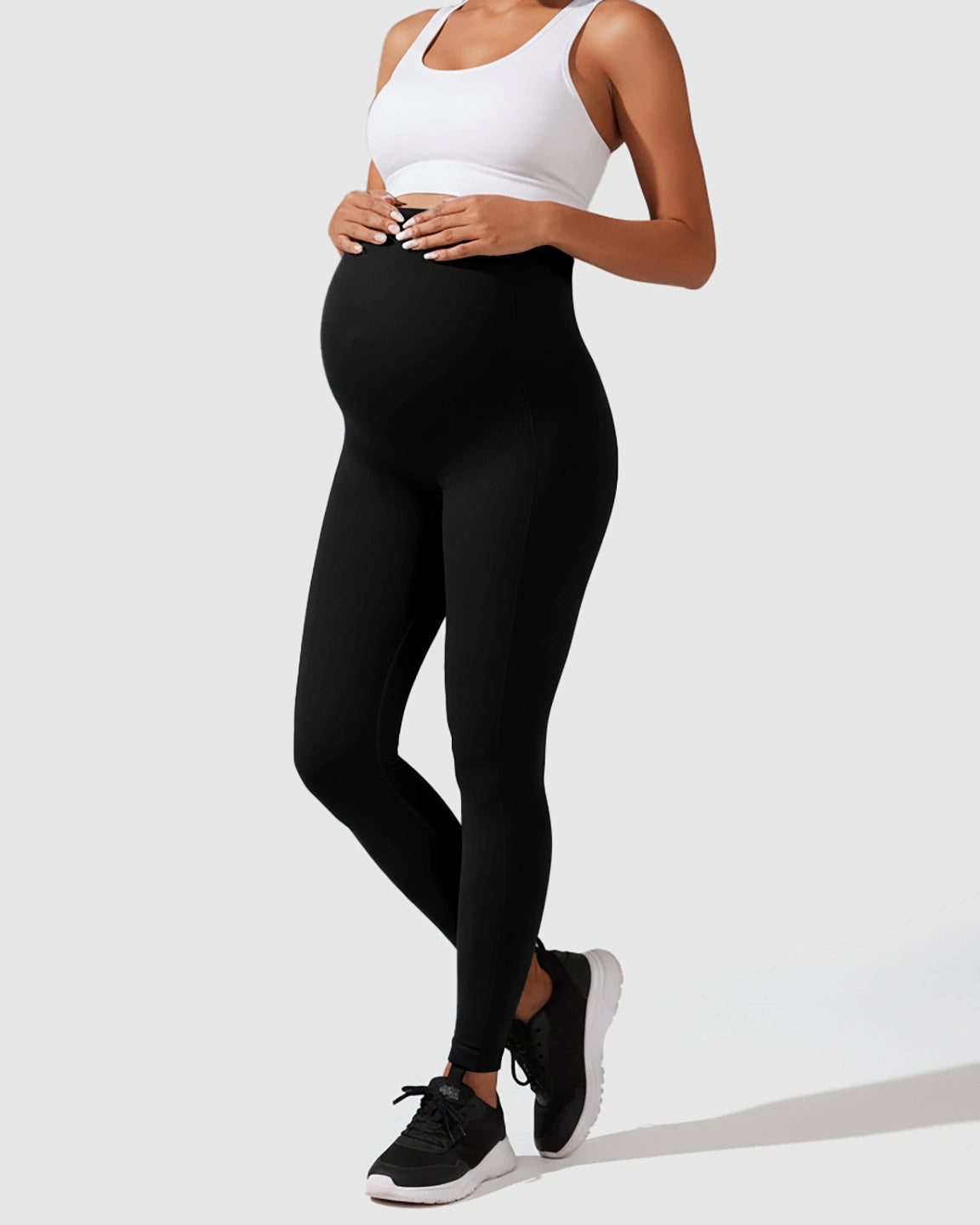 Seamless M-shape Maternity Leggings