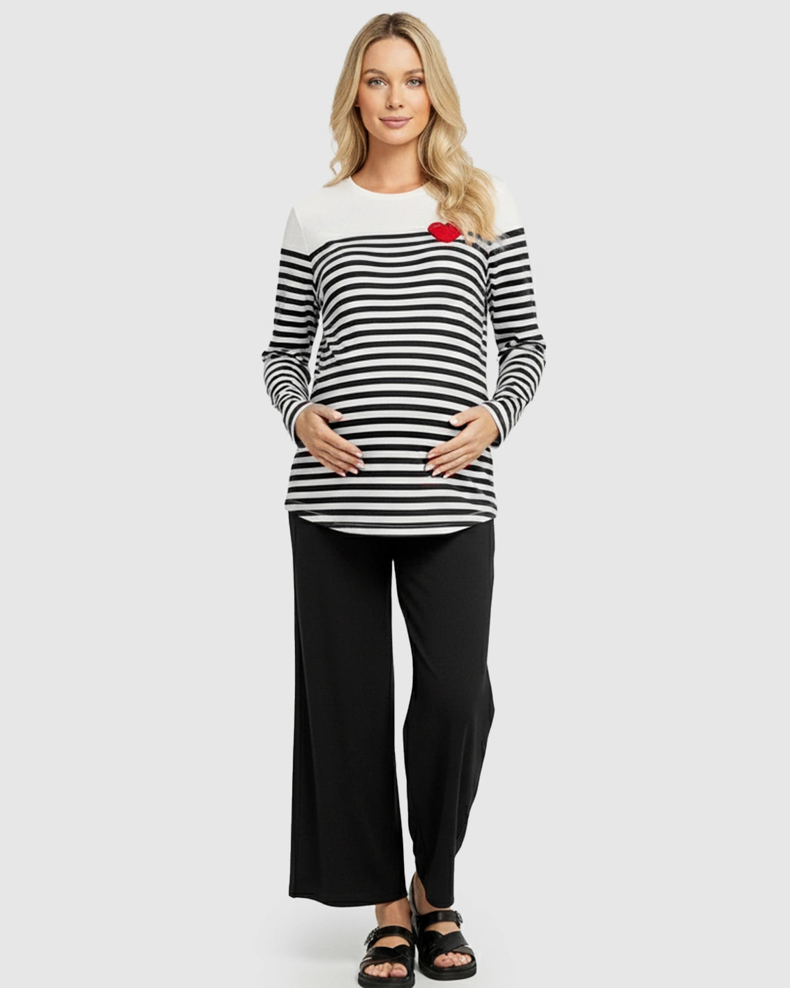 Striped Loose-Fit Maternity Top