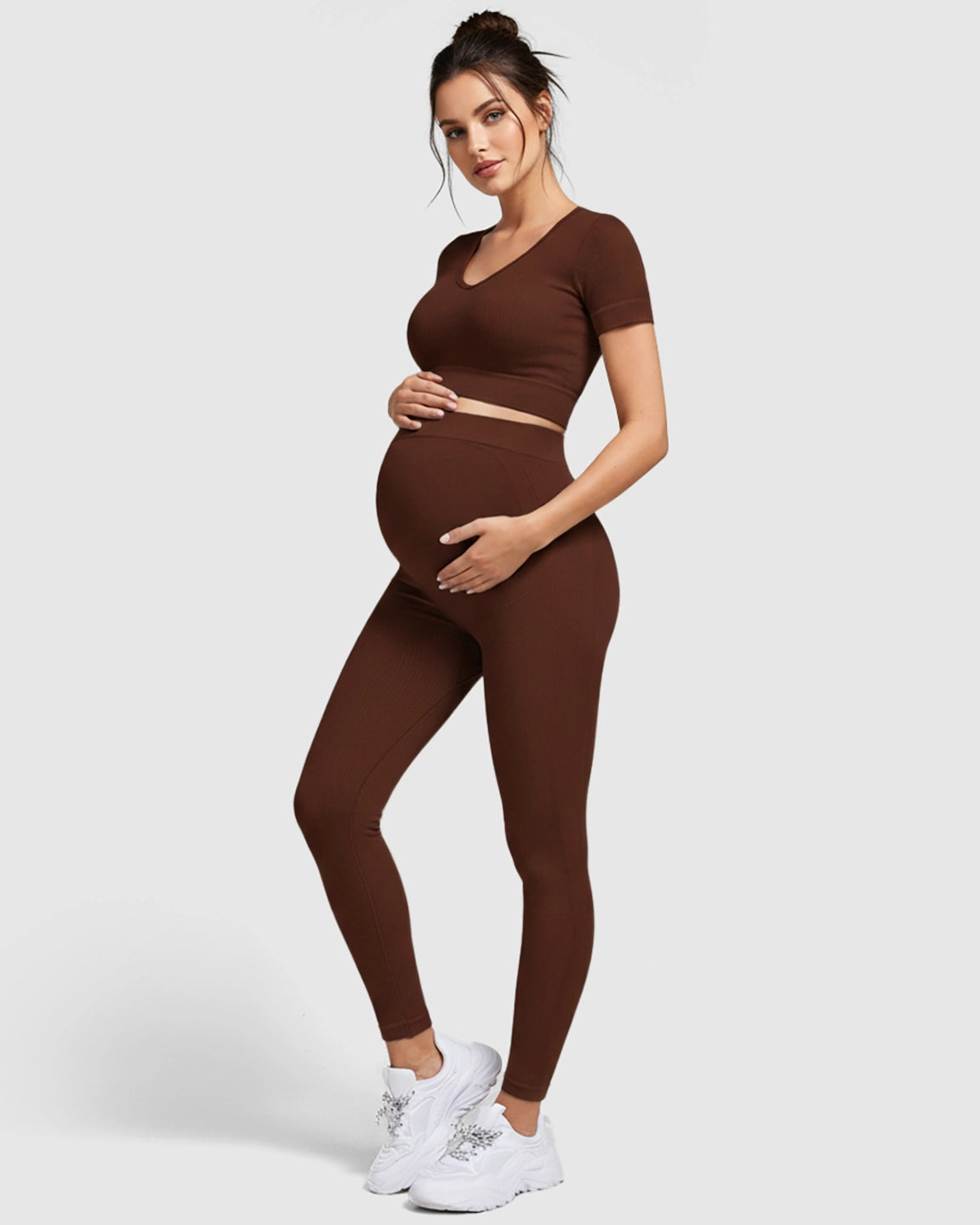 Nylon Stretch Comfort Fit Maternity Activewear Set