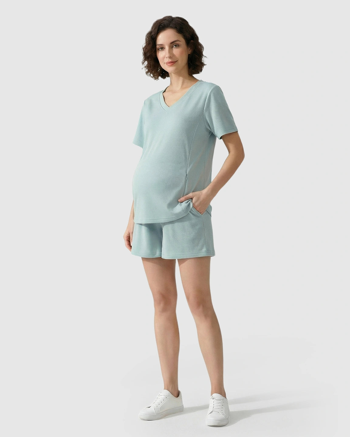 Discreet-Zip Nursing Relaxed Maternity Lounge Set
