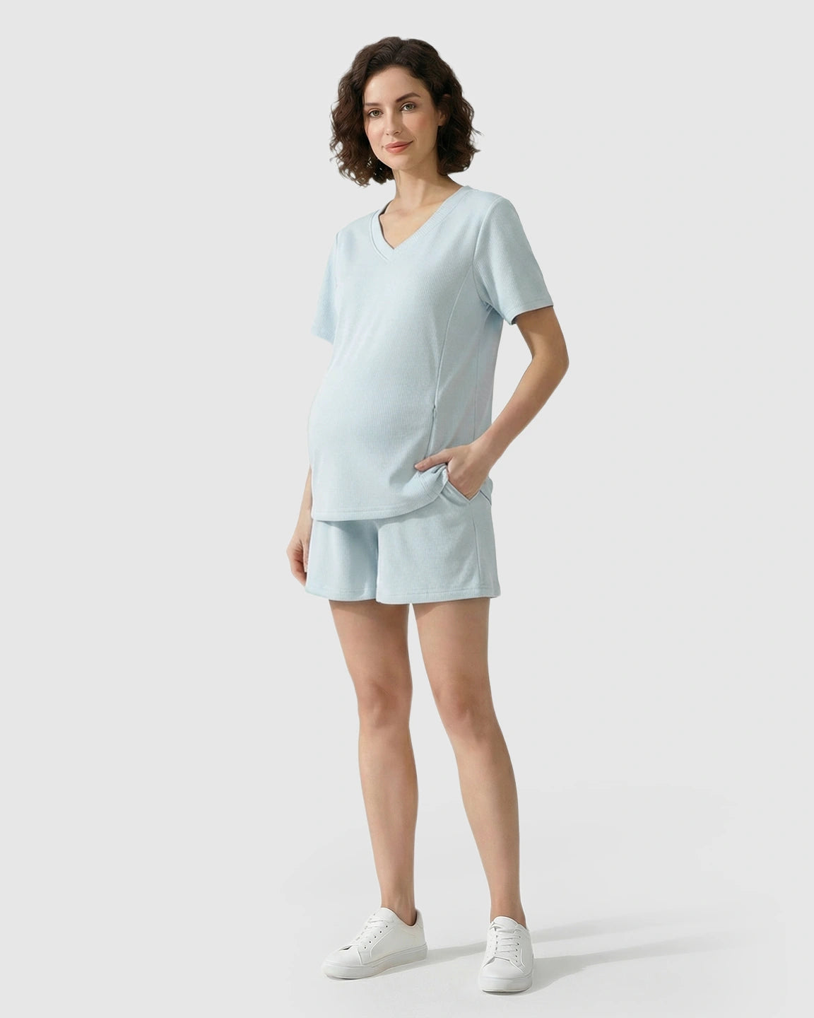 Discreet-Zip Nursing Relaxed Maternity Lounge Set