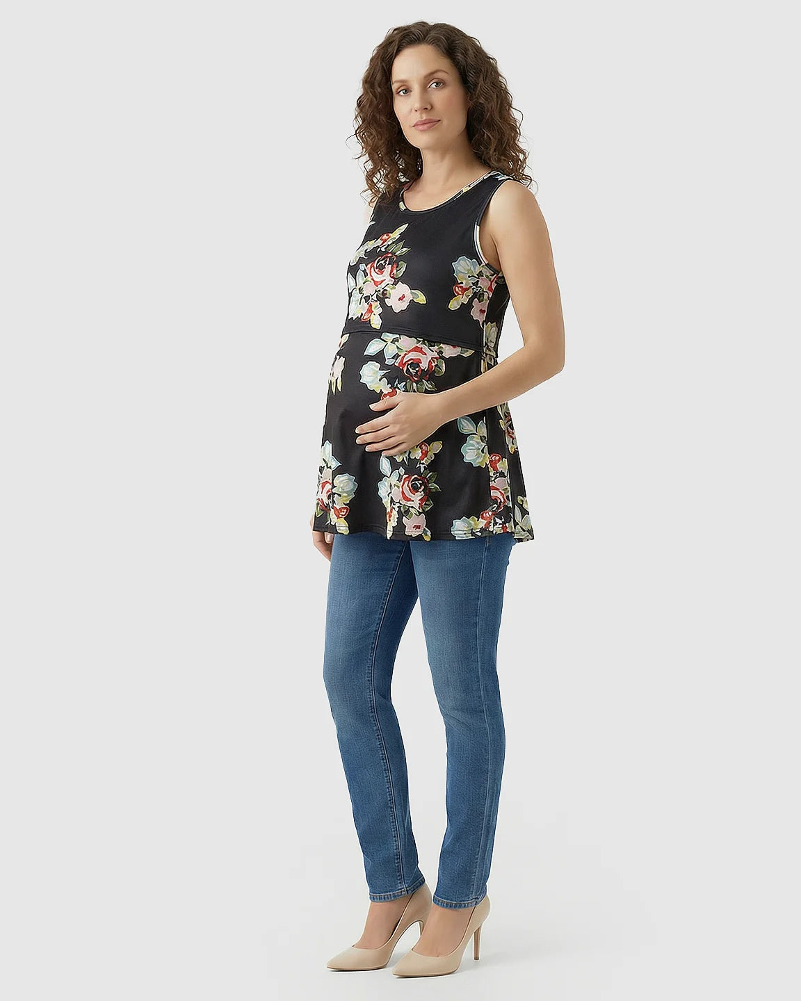 Easy-Nursing Floral Maternity Top