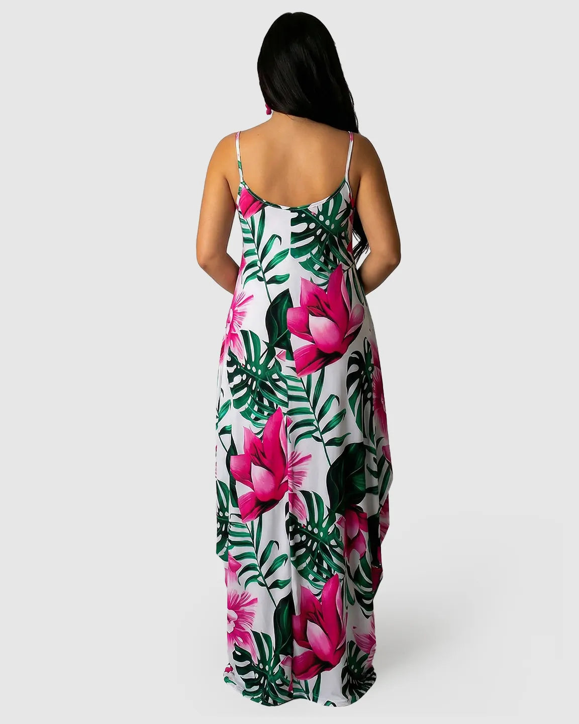 Tropical Floral Sling Maternity Maxi Dress