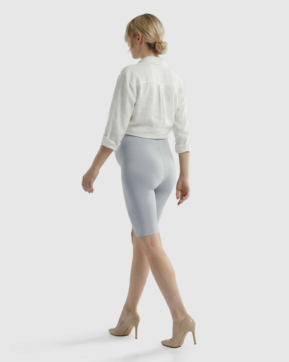 High-Waist Sculpting Maternity Shorts