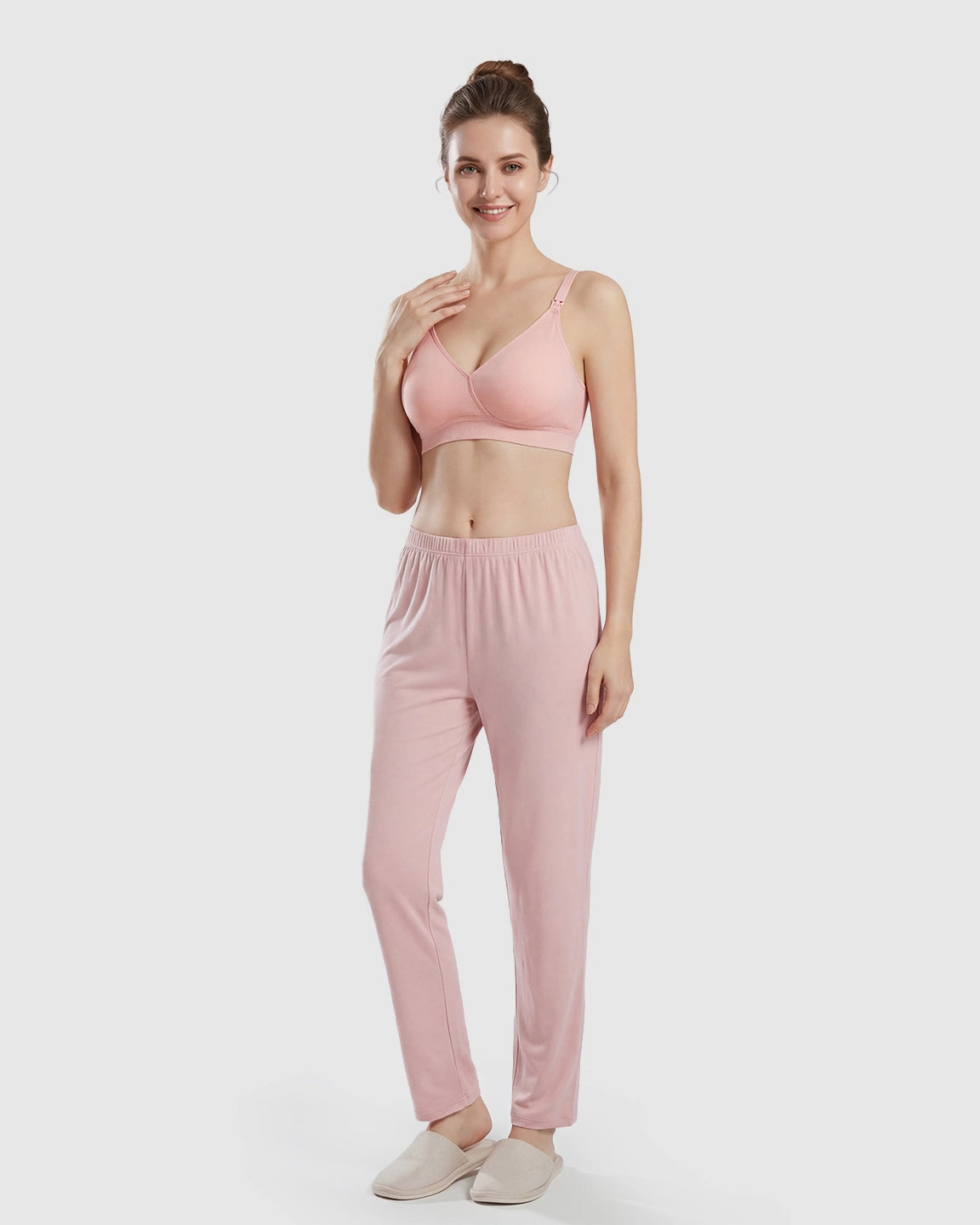 Seamless Cross-Front Wireless Nursing Bra