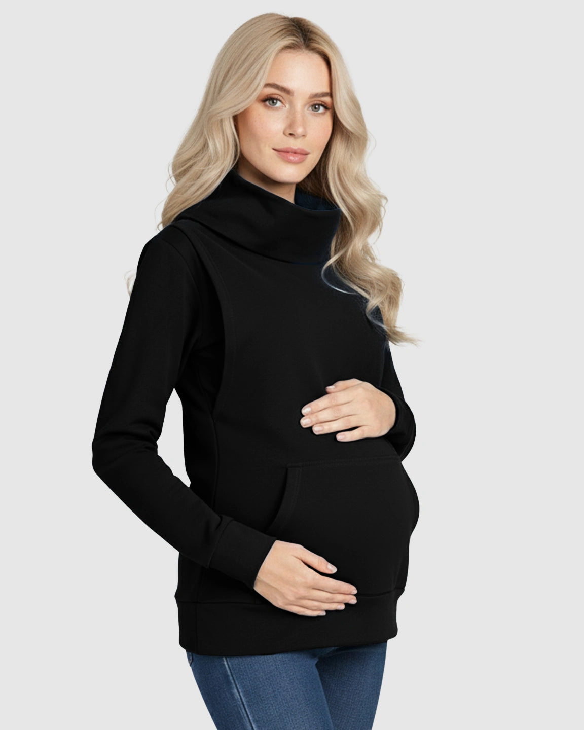High Cowl Neck Stylish Maternity Nursing Top