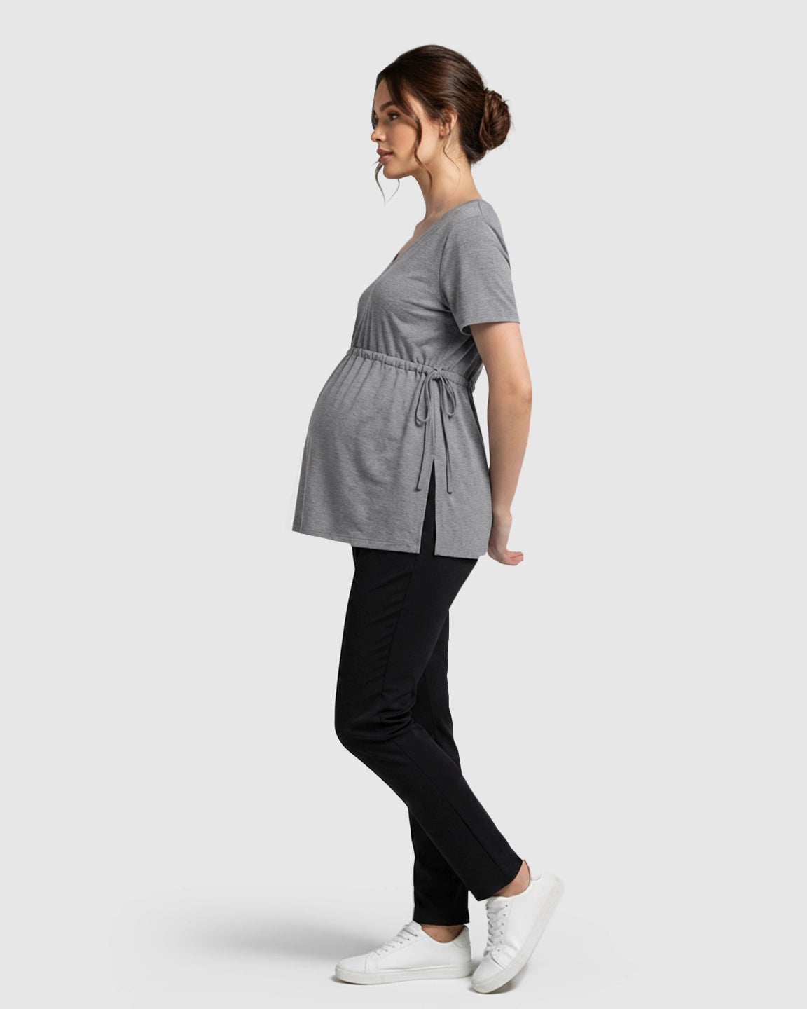 Elastic-Waist Babydoll Maternity Top
