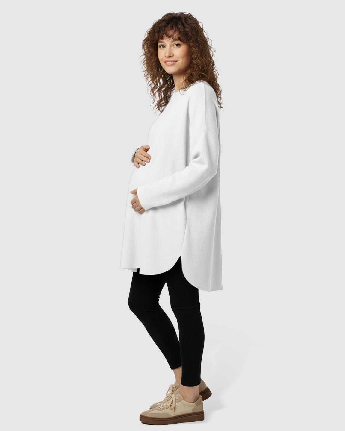 Cozy Woolen Loose-Fit Maternity Sweater