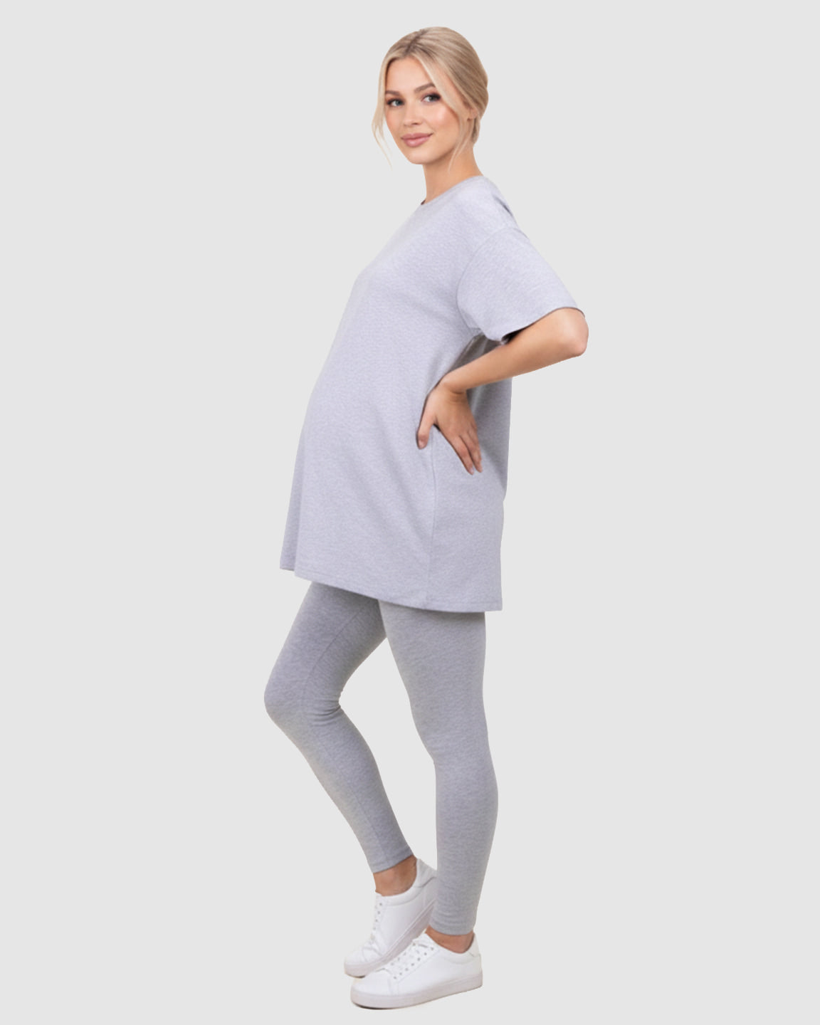 Soft-Stretch Casual-Lounge Maternity Loungewear Set