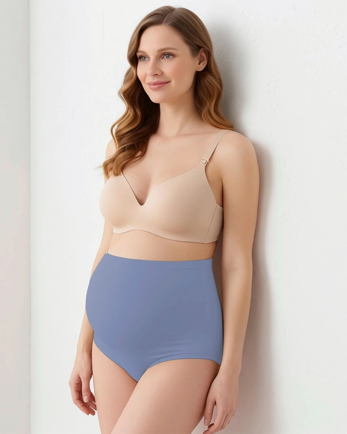 Full-Coverage Seamless Maternity Briefs