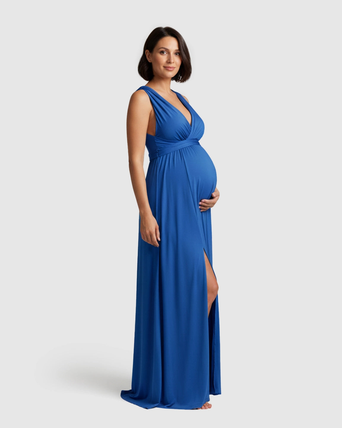 Cross Back A-Line Skirt Maternity Gown