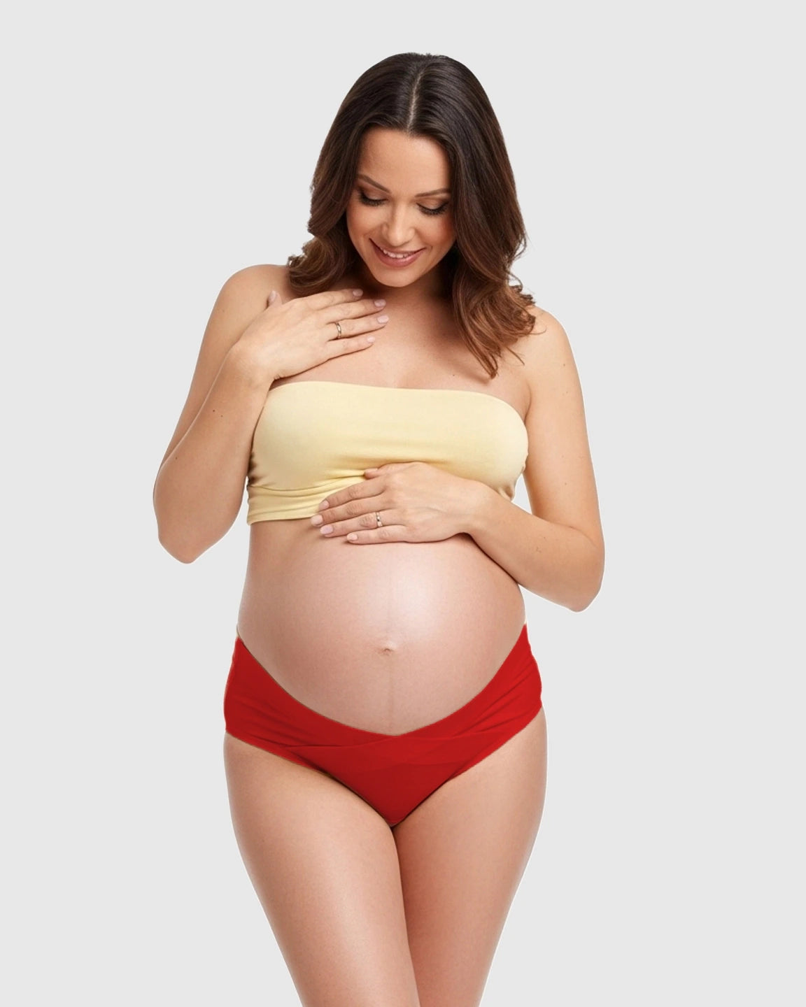 U-Shaped Low-Waist Seamless Cotton Maternity Briefs