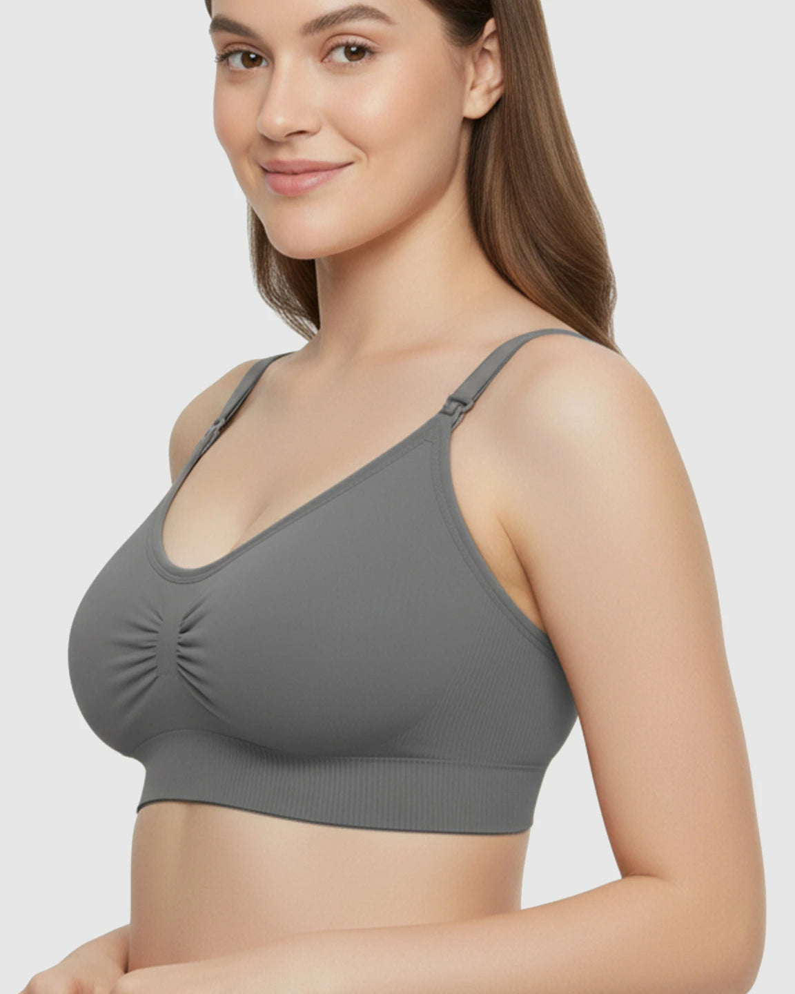 Soft Seamless Front-Open Nursing Bra