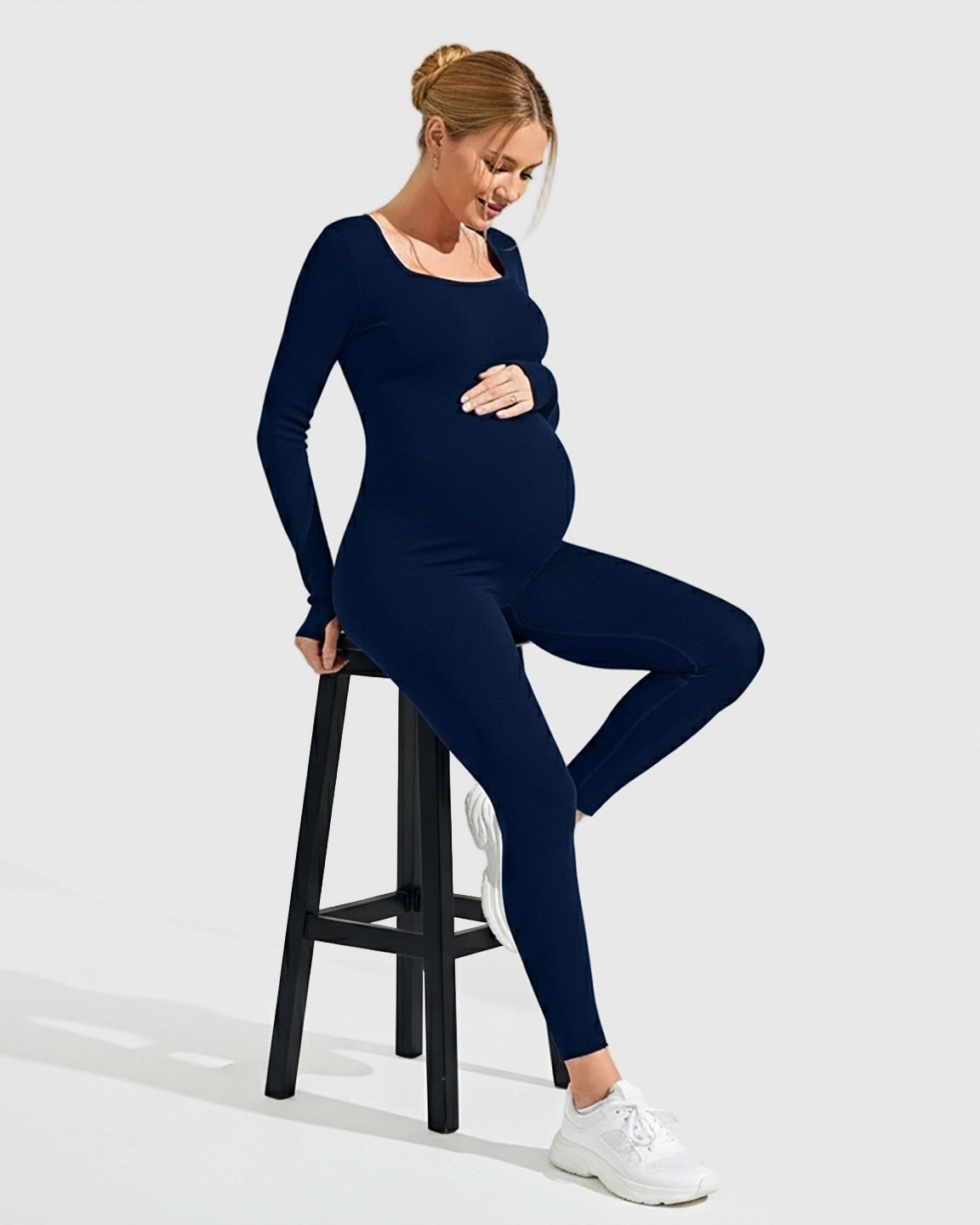 Seamless Ankle Length Maternity Bodysuit