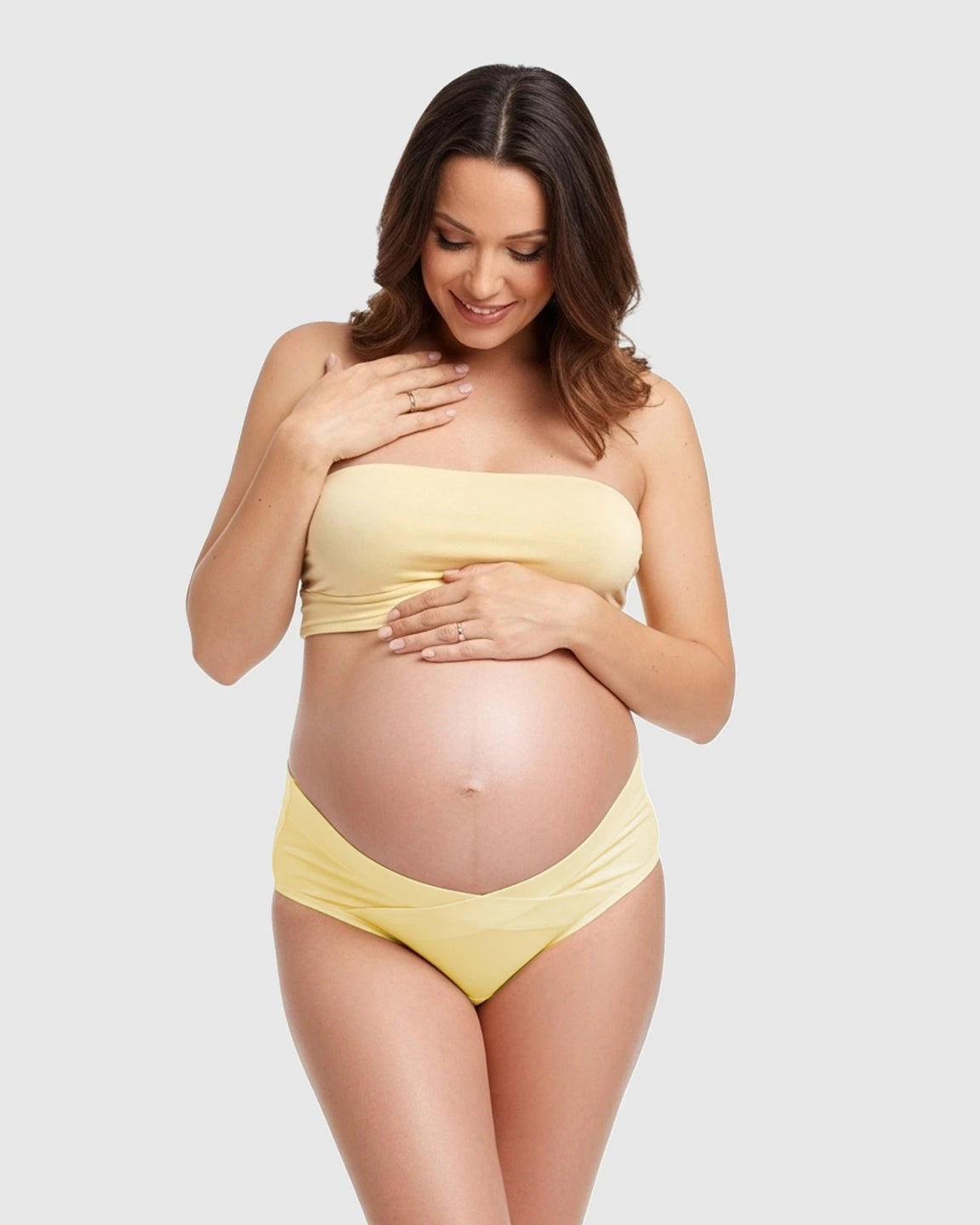 U-Shaped Low-Waist Seamless Cotton Maternity Briefs