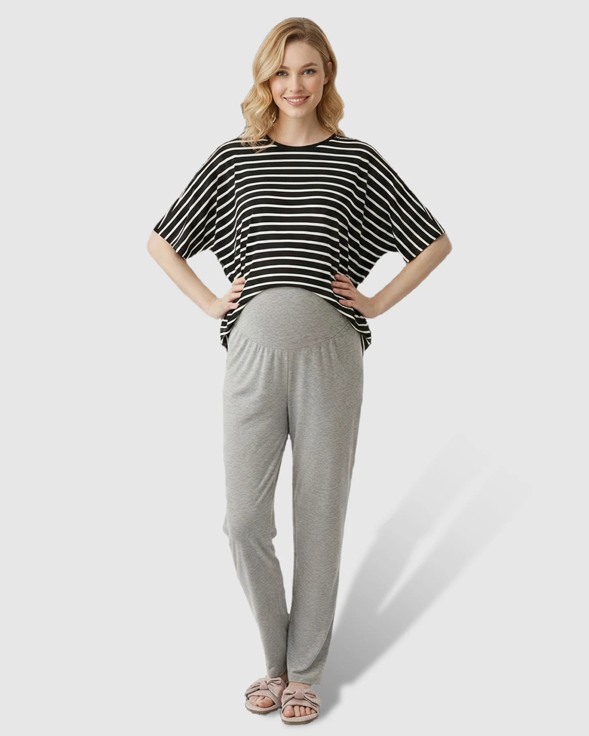 High-Waist Straight-Leg Maternity Pants