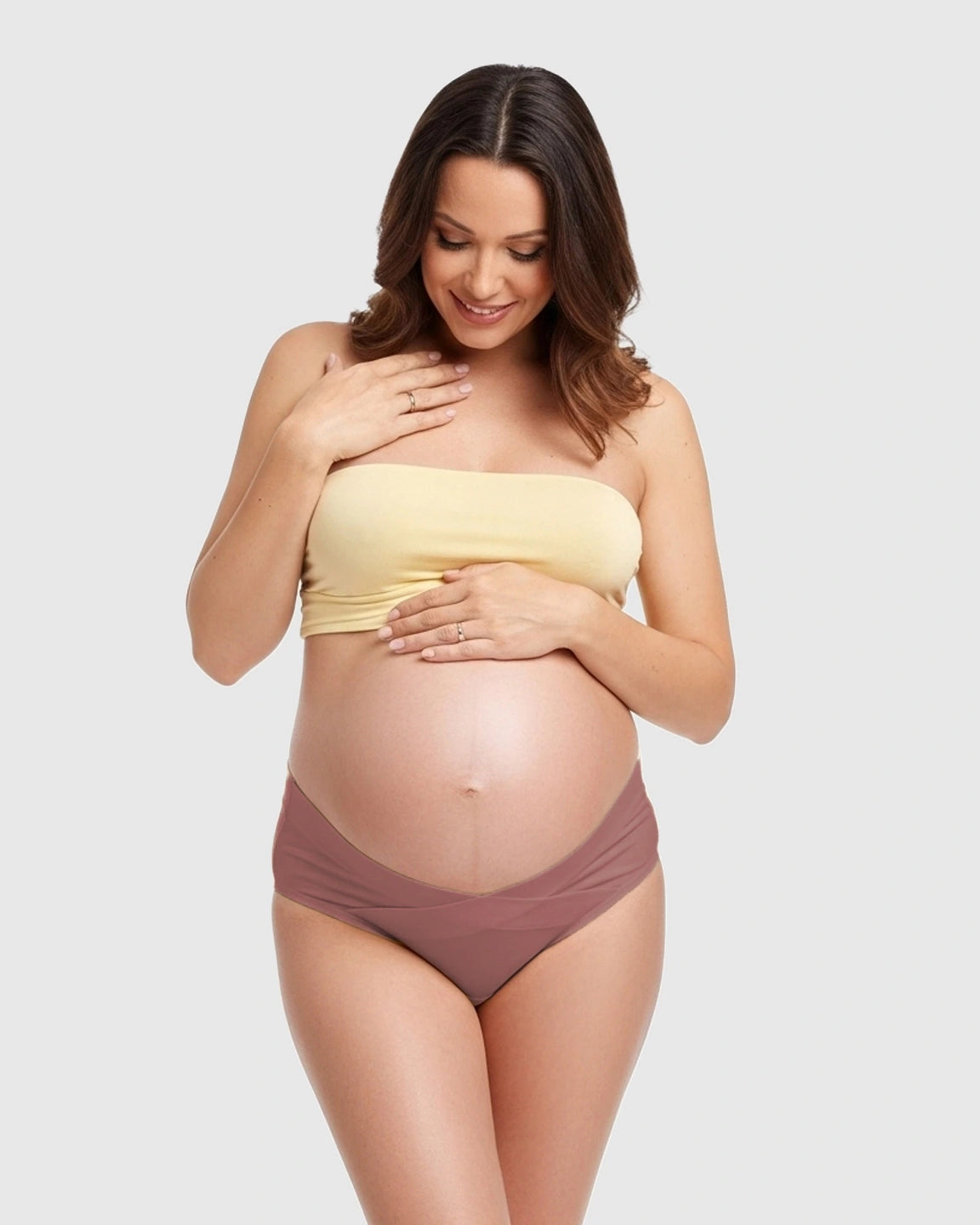 U-Shaped Low-Waist Seamless Cotton Maternity Briefs