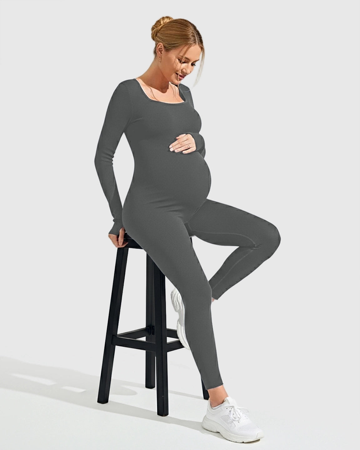 Seamless Ankle Length Maternity Bodysuit
