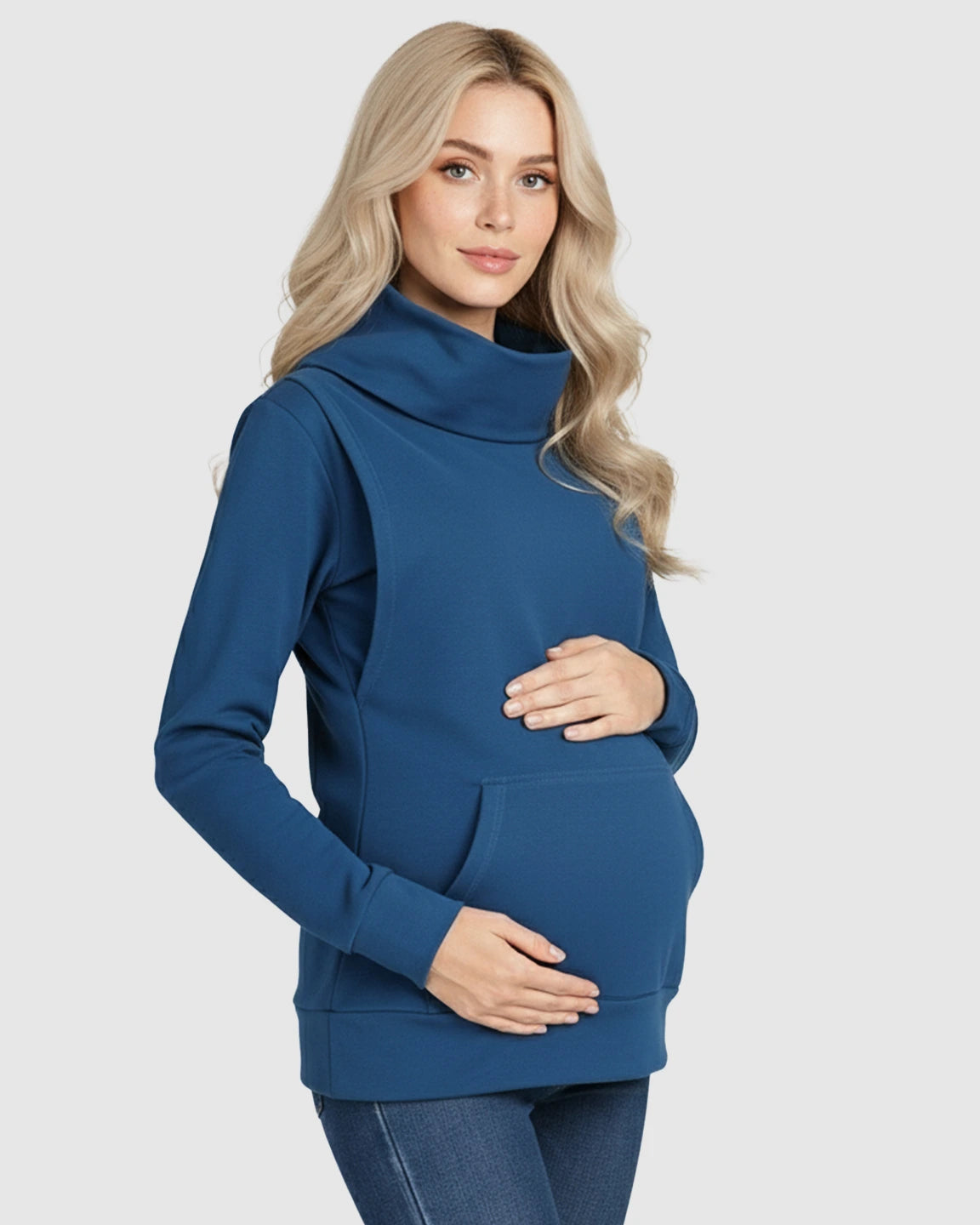 High Cowl Neck Stylish Maternity Nursing Top