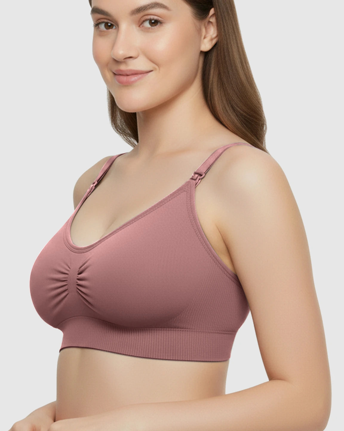 Soft Seamless Front-Open Nursing Bra