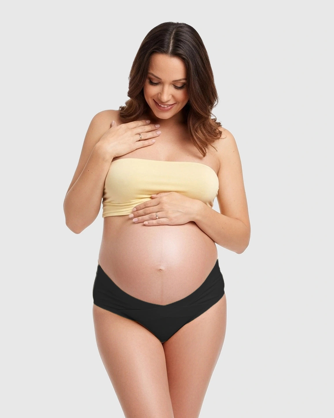 U-Shaped Low-Waist Seamless Cotton Maternity Briefs