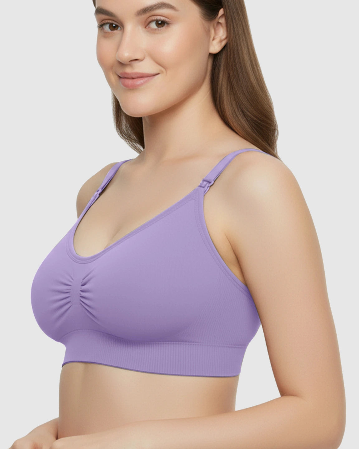 Soft Seamless Front-Open Nursing Bra